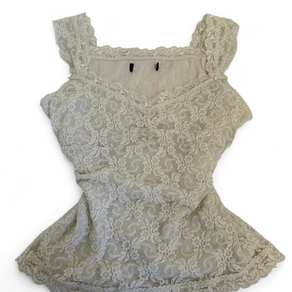 Coquette style lace tank top